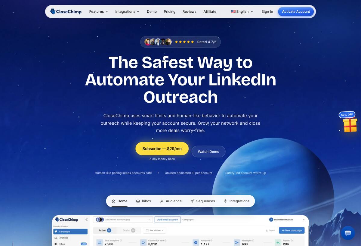 CloseChimp website