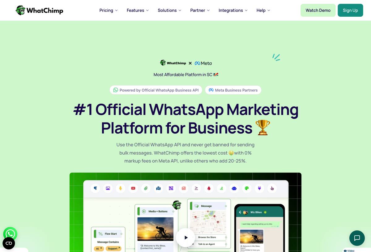WhatChimp website